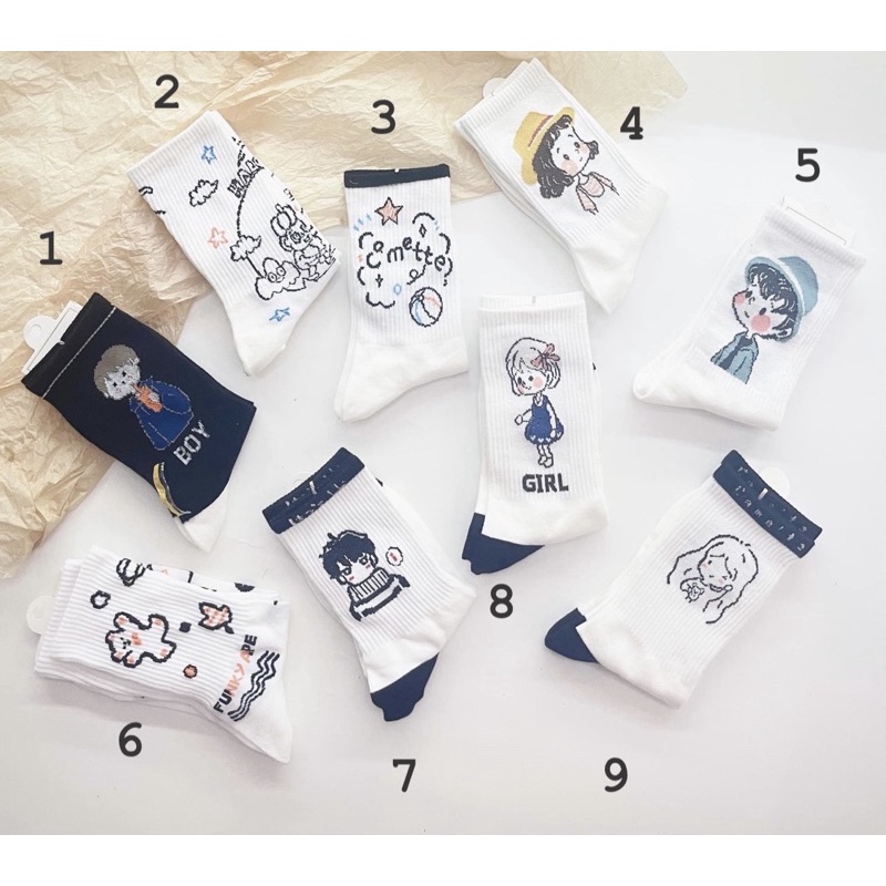 Vớ /Tất hoạ tiết dễ thương