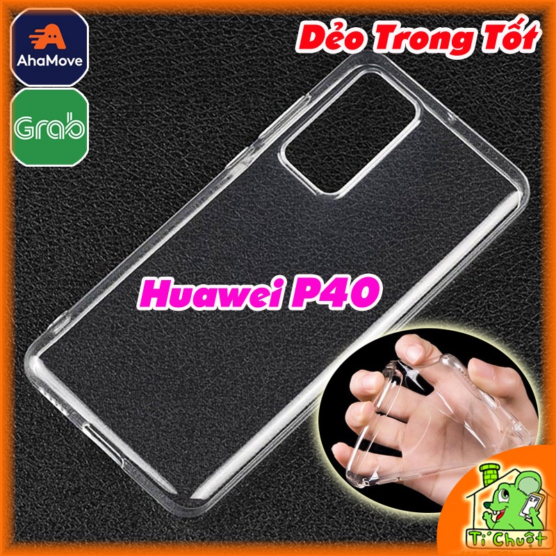 [Loại Tốt-Ảnh Thật] Ốp lưng Huawei P40 6.1&quot; Silicon Dẻo Trong Suốt