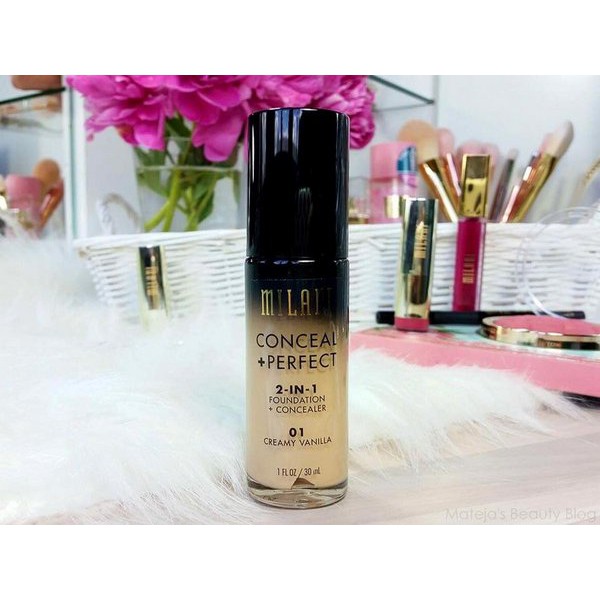 Kem nền Milani Conceal + Perfect 2-in-1 Foundation + Concealer (Made in Usa)-30ml