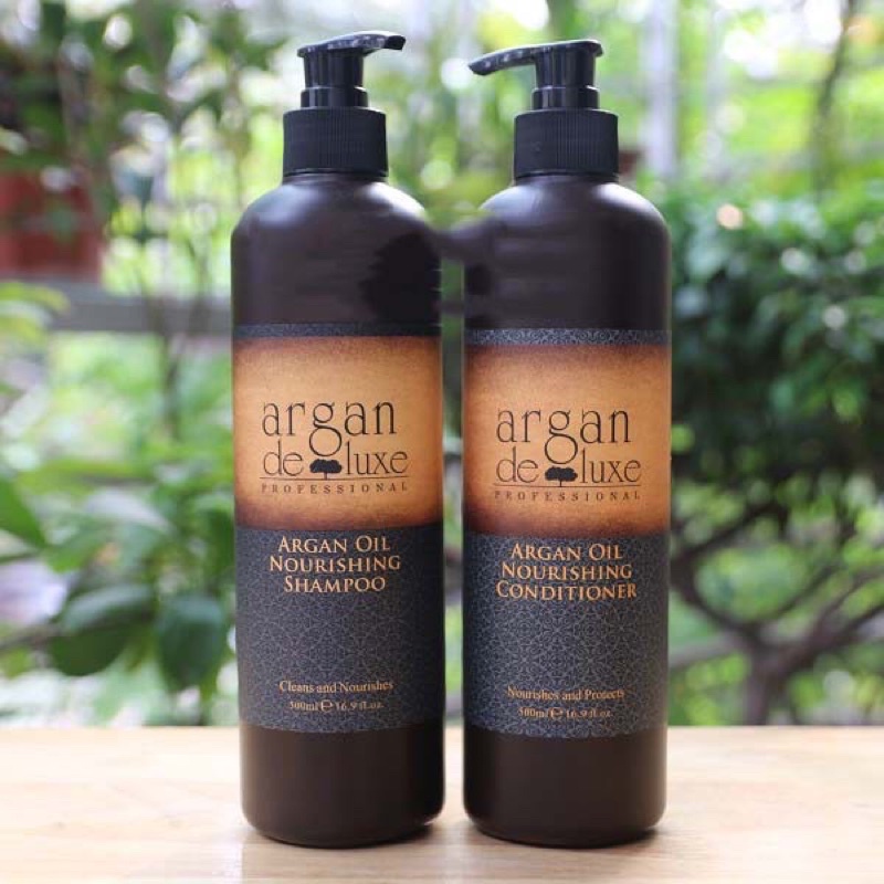 SÉT GỘI XẢ,CẶP GỘI XẢ ARGAN OIL DELUXE 1000ML HƯƠNG NƯỚC HOA