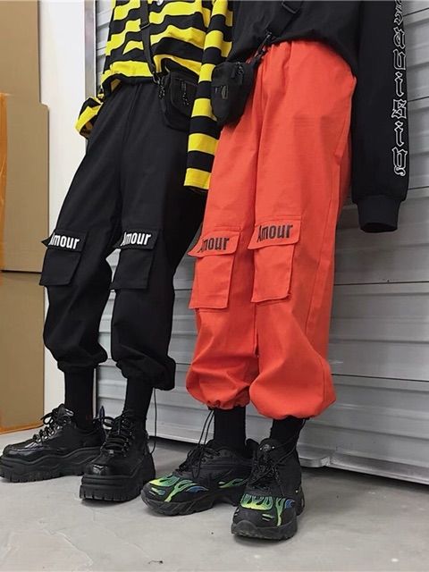 (Order_ảnh thật) Quần jogger kaki boxpant unisex nam nữ amour ống rút dây harajuku | BigBuy360 - bigbuy360.vn