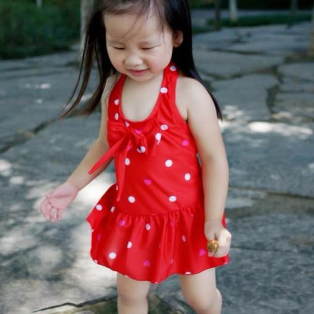 Áo bơi + băng đô xinh xắn cho bé gái