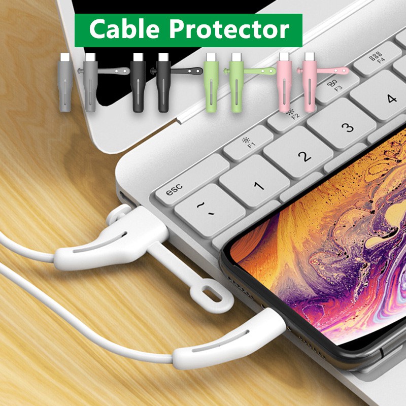 Vỏ Bảo Vệ Dây Cáp Sạc USB Type C Bằng Silicon Mềm Cho macbook