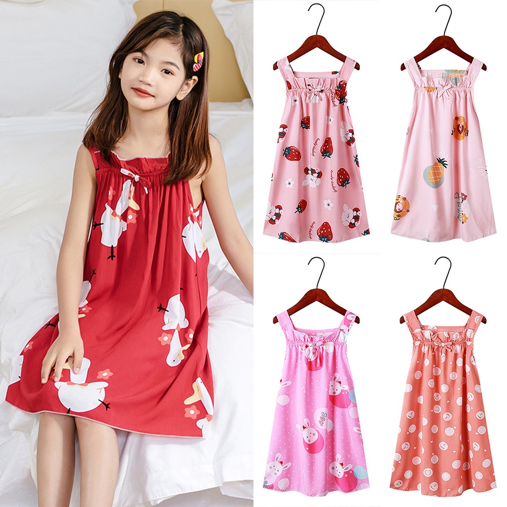 Baby Girl In Slip Dress Họa Tiết Hoa Rộng Dây Đeo Rộng Thắt Lưng Cao Váy