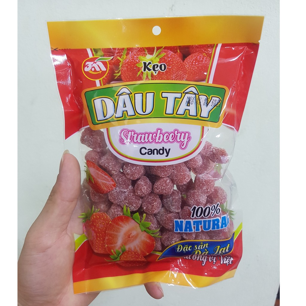 Kẹo dâu tây dẻo Đà Lạt 250g siêu ngon