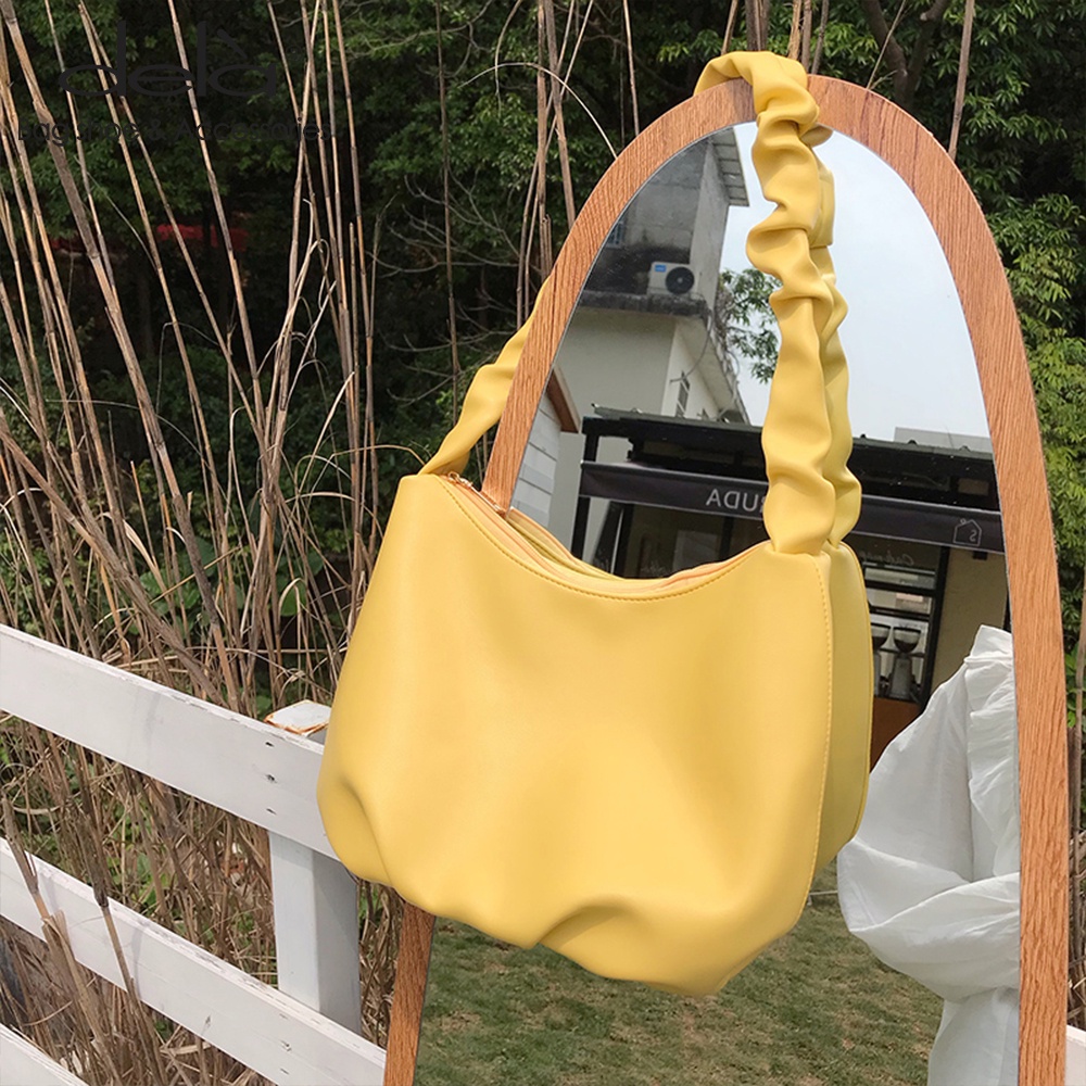 Dela Túi Xách Đeo Vai Hình Đám Mây Chất Liệu Mềm Mại Thời Trang Cho Nữ