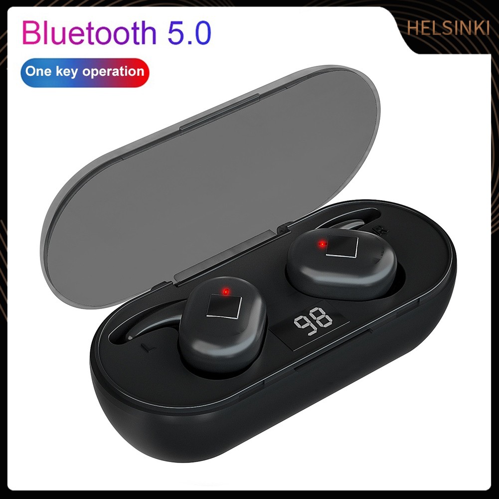 Tai Nghe Không Dây Hel + Q1 Tws Bluetooth 5.0 Chống Ồn Âm Thanh Stereo Sống Động Điện Thoại