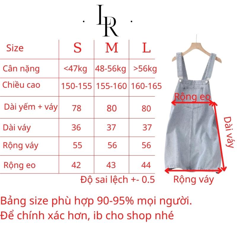 Yếm váy jean rộng 2 dây cao cấp, váy jean túi ngực phong cách Hàn Quốc nhẹ nhàng, cá tính - Lari jean | BigBuy360 - bigbuy360.vn