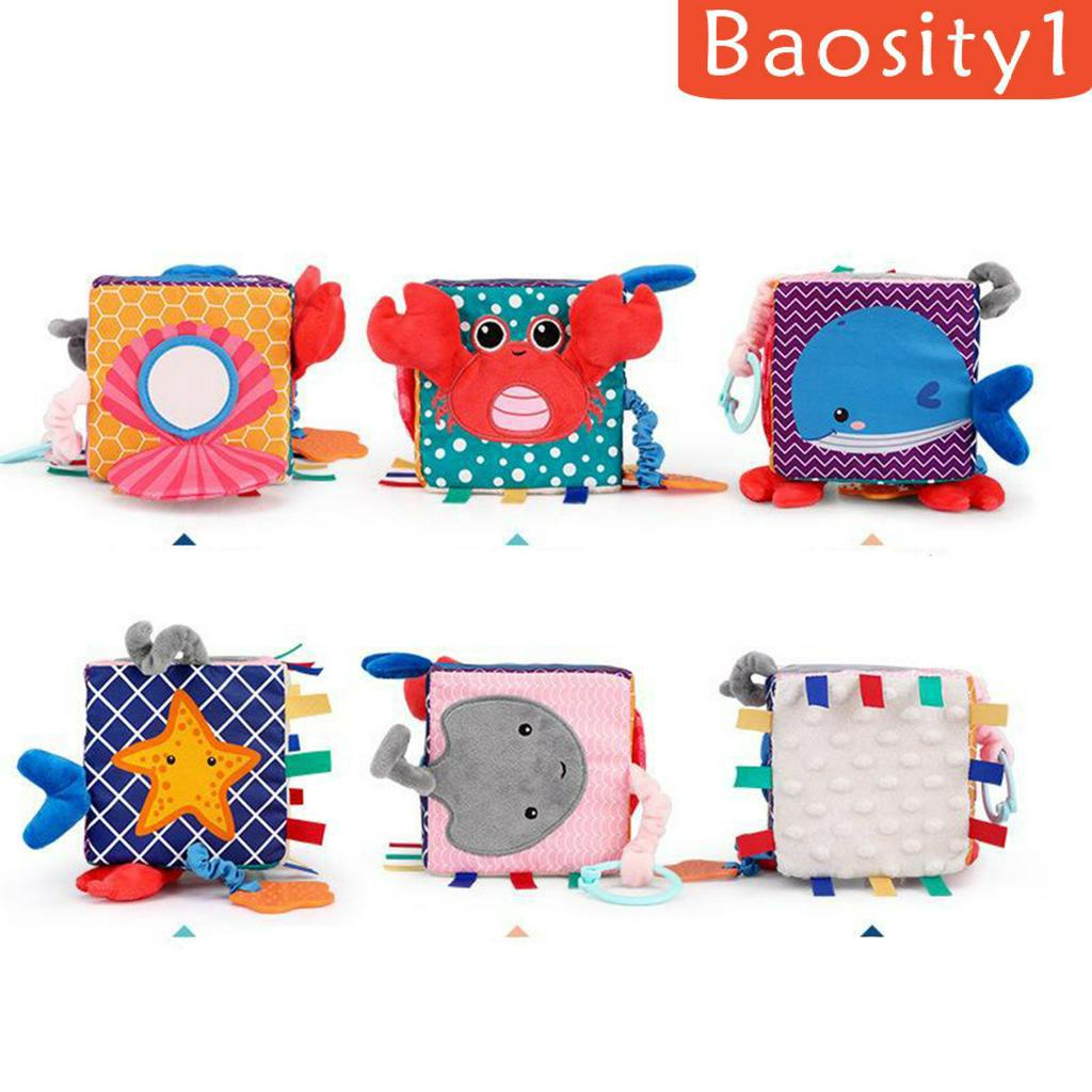 ✨Hàng sẵn sàng✨Đồ chơi khối lập phương bằng vải lông dễ thương có chuông cho bé