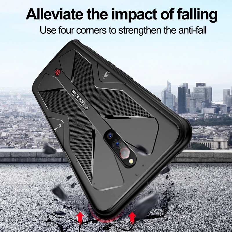 ZTE nubia Play Red Magic 6 6S 7 Pro Luxury Shockproof Armor Case RedMagic 5G 5S 3 3S Soft TPU Silicone Full Phone Protective Matte Back Cover