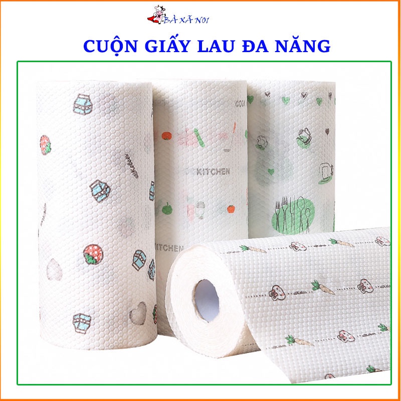 [Mã LIFE20KALL giảm 10% đơn 50K] Cuộn giấy lau chùi loại xịn đa năng có thể giặt được KT 25x25cm