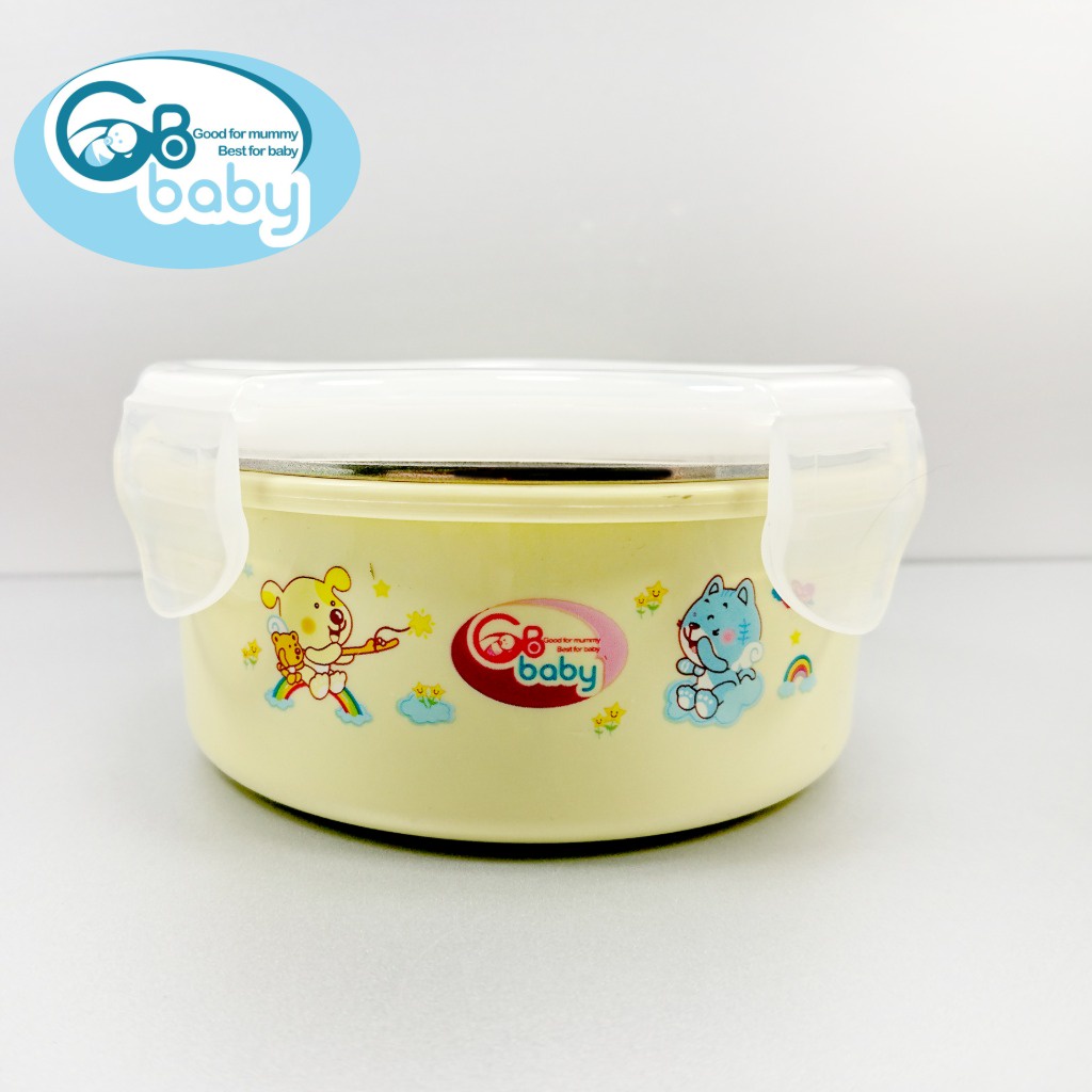 Bát Inox ăn dặm cho bé 8815 GB-Baby Chính hãng an toàn chất lượng