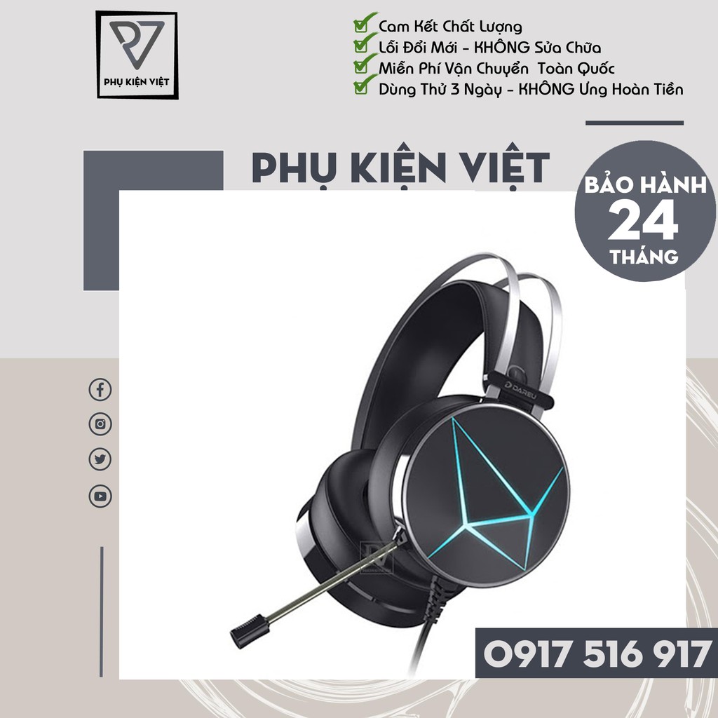 [Hàng Chính Hãng] Tai nghe Gaming Dareu EH722S, Tai nghe Game Dareu EH722S- BH 24 Tháng | BigBuy360 - bigbuy360.vn