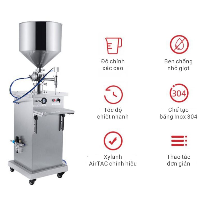 Máy chiết rót khí nén 1 vòi bán tự động - Propack