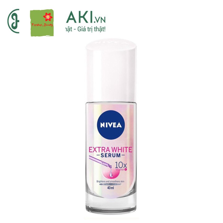 [Mã giảm giá sỉ mỹ phẩm chính hãng] Lăn Khử Mùi Serum Sáng Mịn Da Nivea Extra White Serum 10X Vitamin C Whitening Deodor