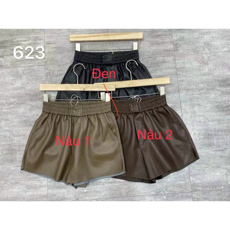 Quần short da hai cúc siêu đẹp