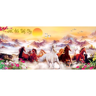 Tranh dán tường VTC Mã đáo thành công LunaTM-0040 kim sa