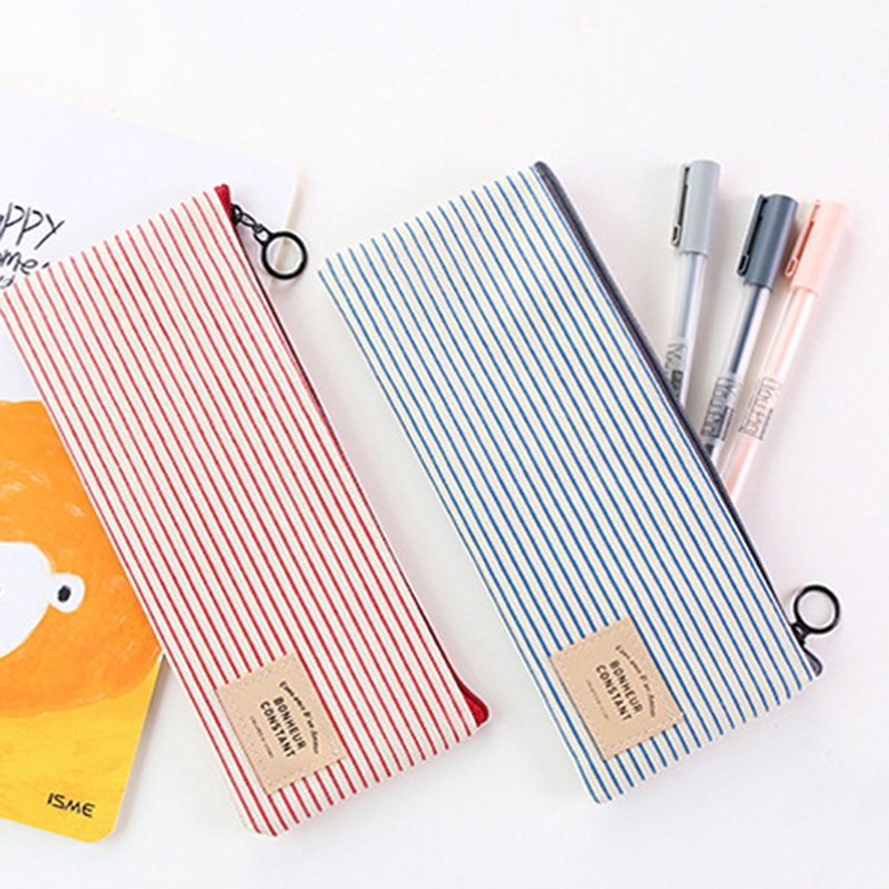 Túi đựng bút vải canvas mini kiểu dáng dễ thương dành cho nữ
