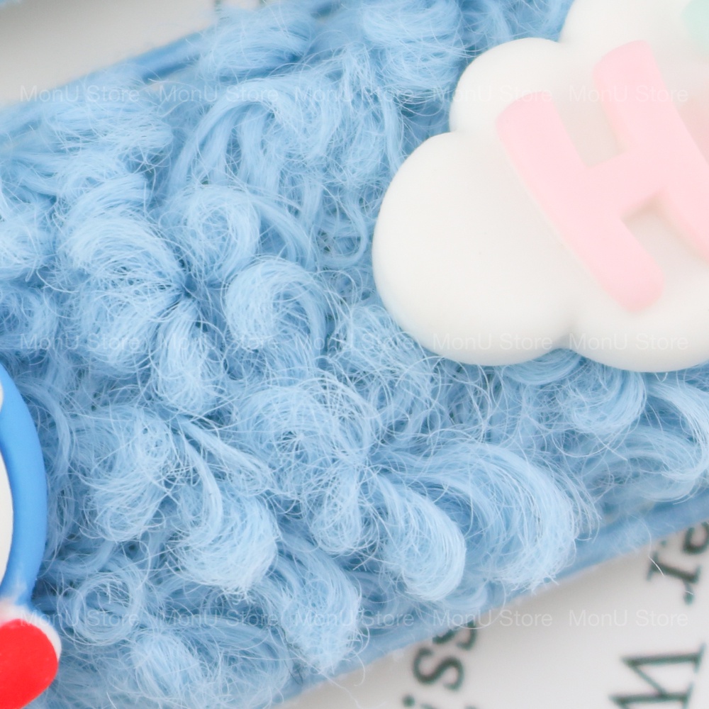 Kẹp tóc mái phối lông DORAEMON DOREMON handmade dễ thương cute MON0356 TooYoo