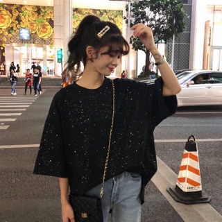 (27) SẴN ÁO phông lấp lánh bigsize kèm ảnh thật ảnh khách mặc