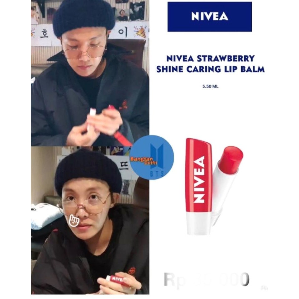 Son dưỡng Nivea Hương dâu - giống JHOPE