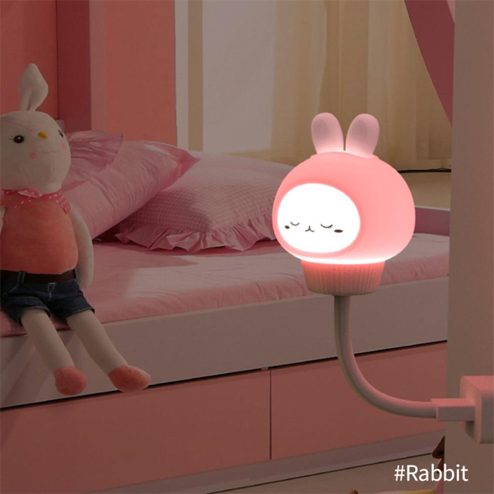 Đèn Ngủ LED H8Y2 Bảo Vệ Mắt Hình Động Vật Hoạt Hình Có Phích Cắm Sạc USB Cho Bé Sơ Sinh