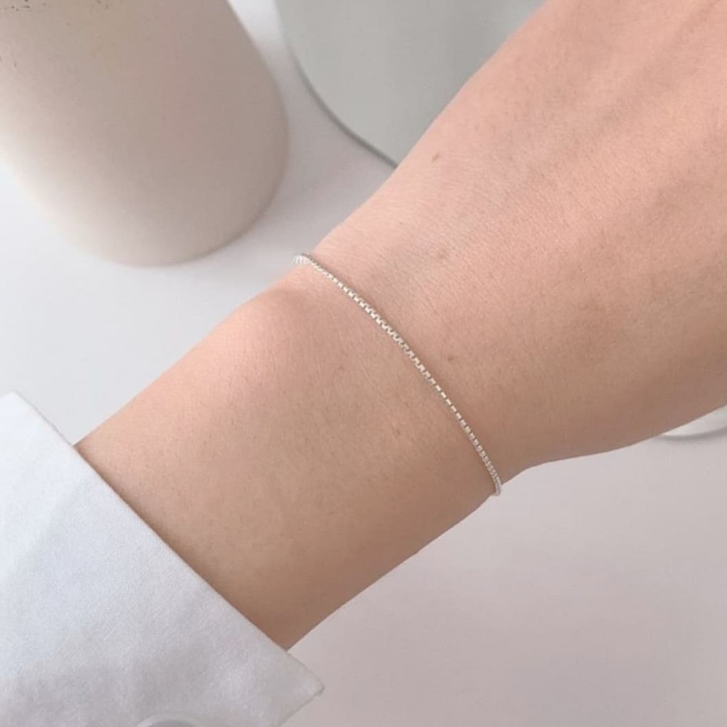 Lắc Tay mảnh đơn giản bạc 925 cao cấp