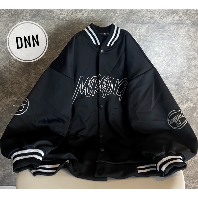 [SIEU SALE] Khoác bomber chữ ARAFNP cúc bấm unisex phối viền (ảnh thật) | BigBuy360 - bigbuy360.vn