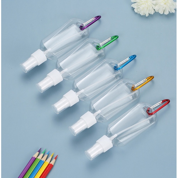 Bình xịt nước sát khuẩn nhựa dẻo có móc treo 50ml