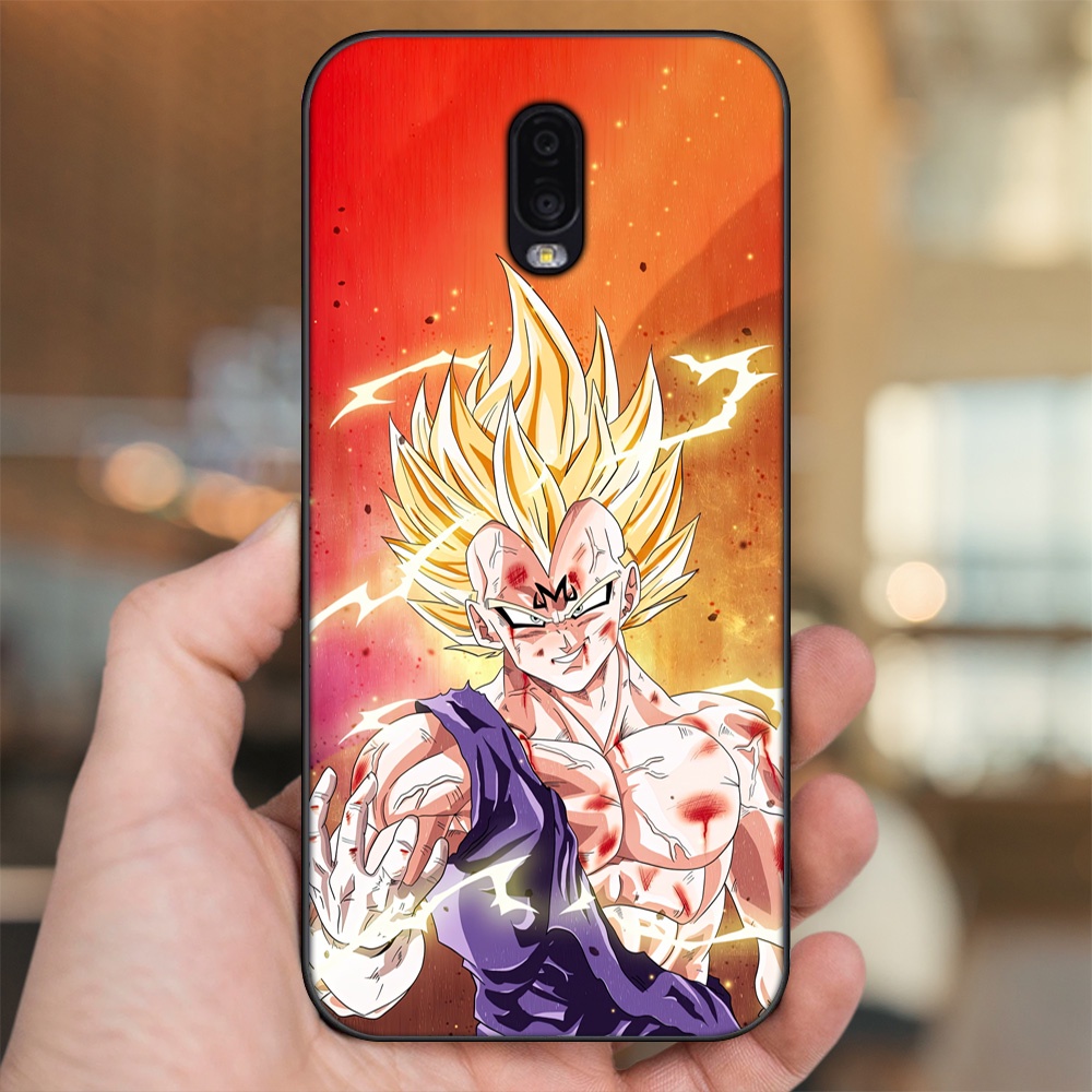 Ốp lưng Samsung J7 Plus viền đen in hình Vegeta Dragon Ball