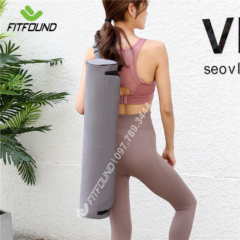 Túi đựng thảm tập yoga độ dày 6 - 8mm khóa kéo chống nước siêu bền chống nước tập thể dục tại nhà