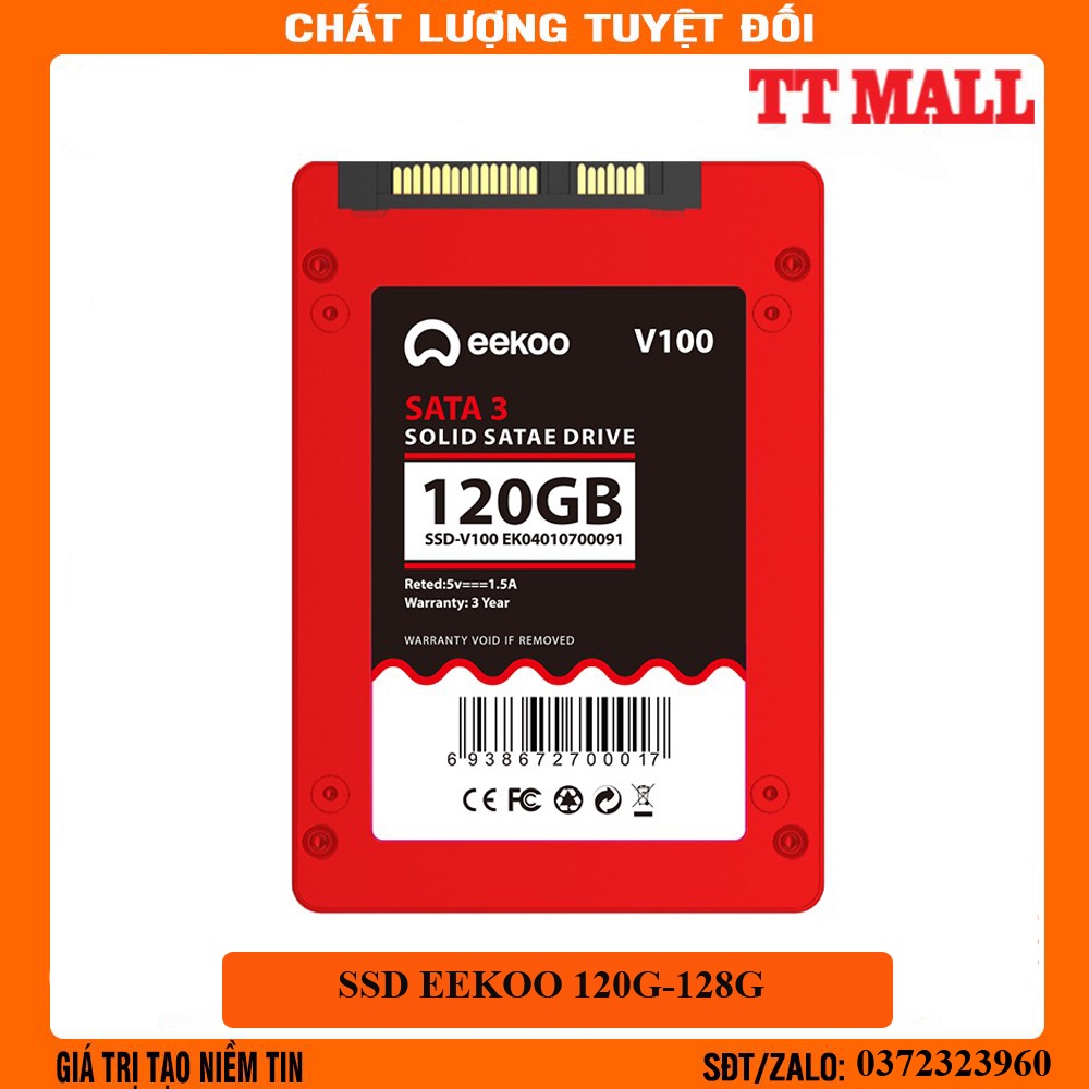 Ổ CỨNG SSD EEKOO 128GB, 120GB Laptop, PC, Desktop Hard Drive Chính Hãng Bảo hành 3 Năm