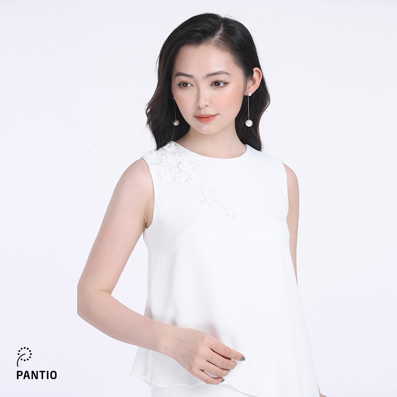 Đầm công sở chất liệu Chiffon, dáng suông không tay - FDC32525 - PANTIO