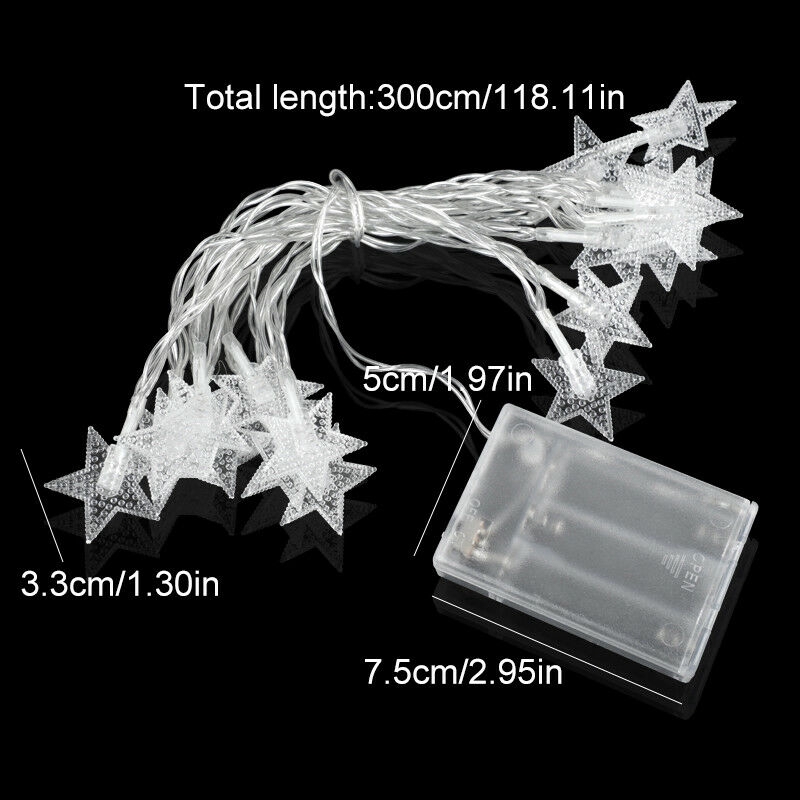 Dây đèn LED 3m hình ngôi sao trang trí tiệc