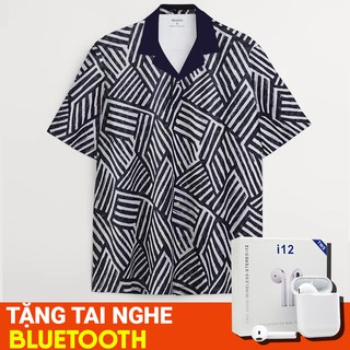 Áo sơ mi hoạ tiết nam tay ngắn hoa văn cổ vest đẹp - Neofelis Collection 2021