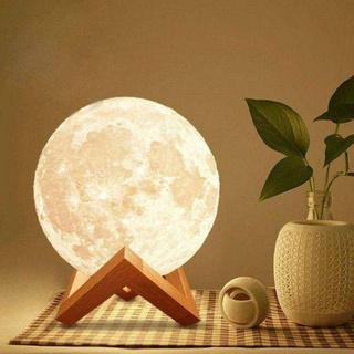 Đèn ngủ để bàn hình mặt trăng siêu xinh, Đèn ngủ trang trí 3D