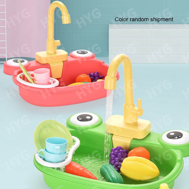 Đồ chơi bồn rửa chén nhà bếp HYG TOYS hoạt động điện tự động vui nhộn dành cho trẻ em