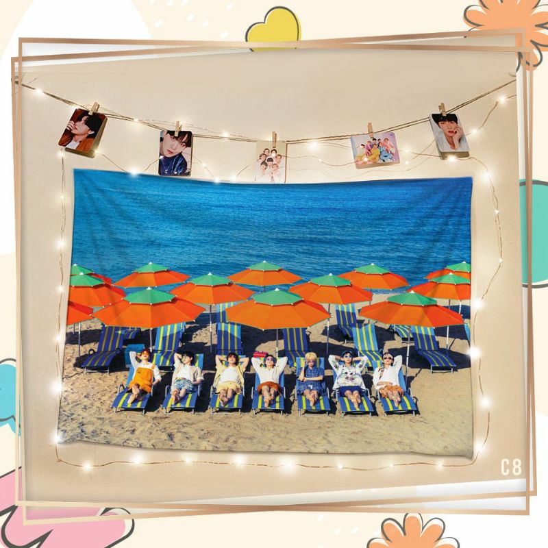 Tranh vải BTS treo tường trang trí, làm back ground 💜💜💜 | BigBuy360 - bigbuy360.vn