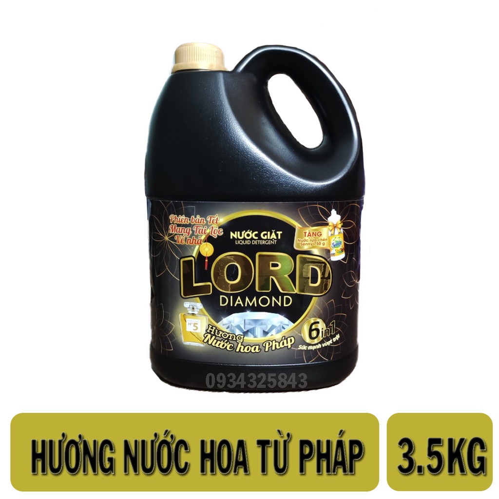 Nước giặt đậm đặc hương nước hoa Lord Gold 3.5kg [6 in 1]