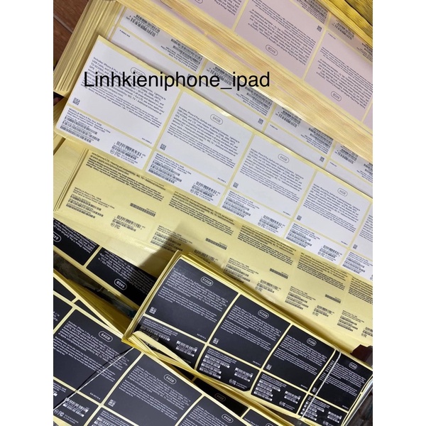 Tem thông số dán mặt lưng hộp iphoneX/11/11promax/8plus
