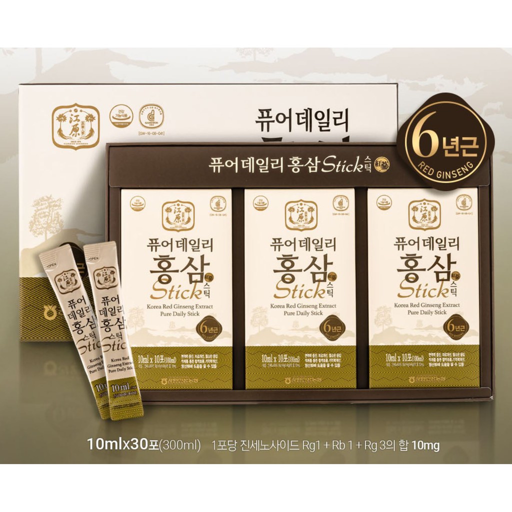 Thực phẩm bảo vệ sức khỏe Korean Red Ginseng Extract Pure Daily Stick Hộp 30 gói x 10ml/gói - ilikekfood