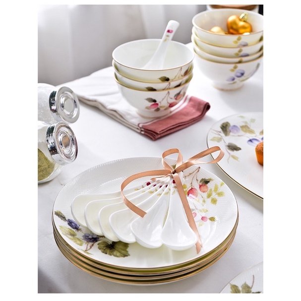 Bộ bát đĩa Lucy Garden cao cấp - Bắc Âu