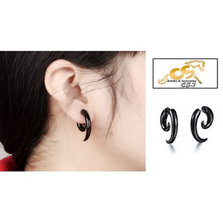 Bông tai inox nam sừng trâu