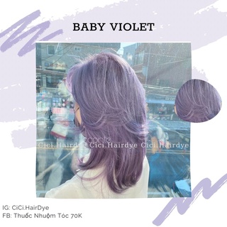[CẦN TẨY]Thuốc nhuộm BABY VIOLET( tặng trợ dưỡng +găng tay)