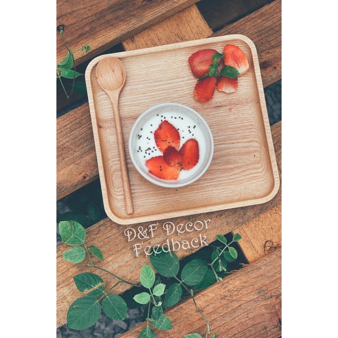 Muỗng Tròn Gỗ Beech D16, Muỗng Khuấy Cafe, Cocktail, Múc Mật Ong, Dài 16cm