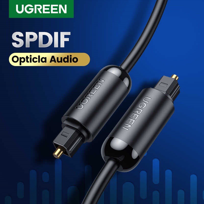 Cáp quang âm thanh Digital Optical Audio Toslink dài 2m, 3m Ugreen 70892, 70893 cao cấp, chính hãng