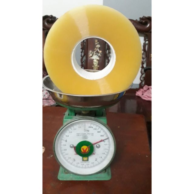 Combo 5 Cuộn Băng Dính, Băng Keo Đóng Hàng 1kg Lõi Mỏng 2,4mm Loại Đẹp, Siêu Dai