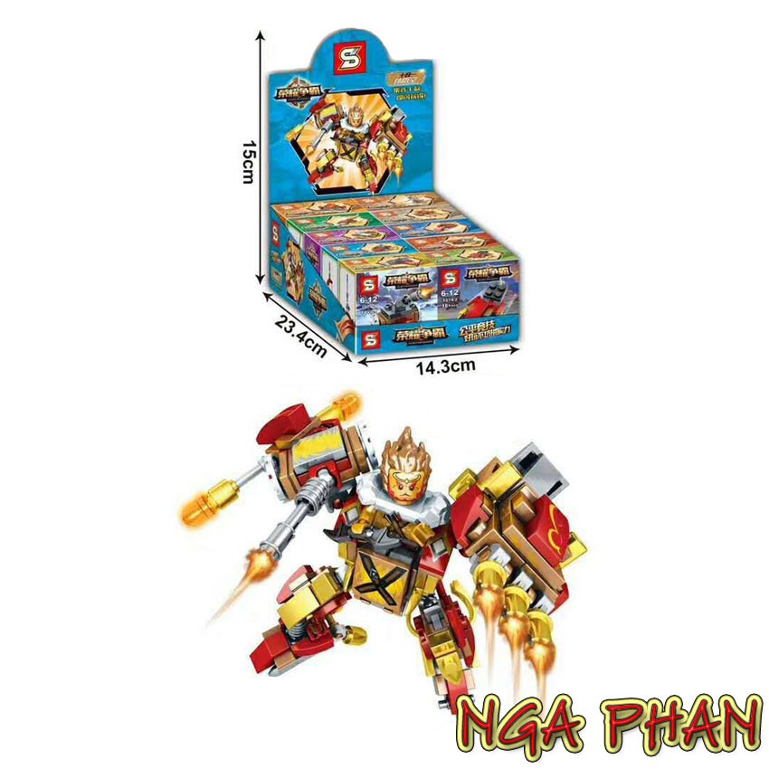 Robot Tôn Ngộ Không 170 chi tiết 10 trong 1 Lego SY Đồ Chơi Xếp Hình Lắp Ráp
