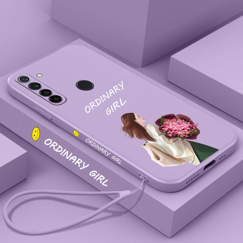 Ốp Điện Thoại TPU Dẻo Họa Tiết Hoa Xinh Xắn Kèm Dây Đeo Cho realme 5 5i 5 pro 6 6i 6 pro c3