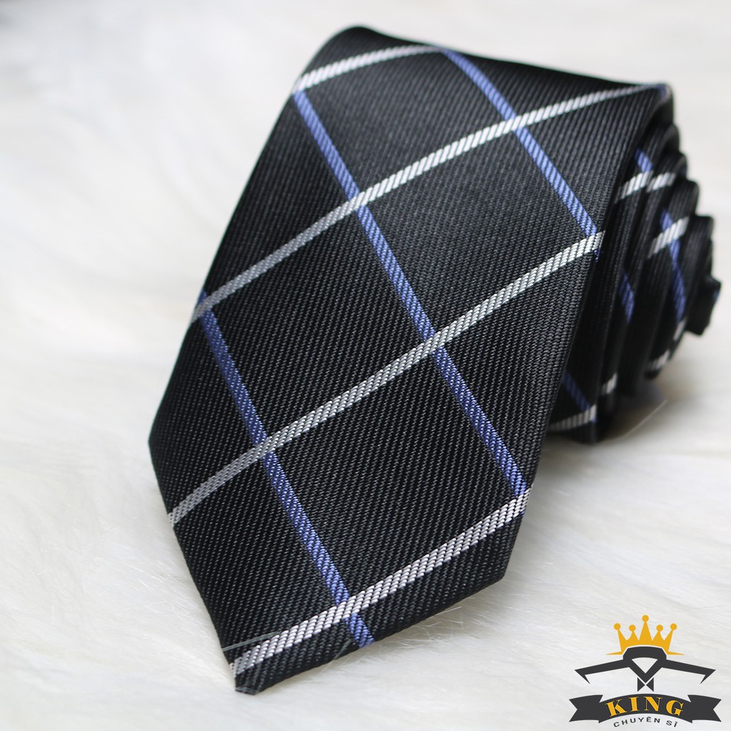Cà vạt đen KING caravat nam hàn quốc bản nhỏ 6cm cho học sinh công sở và chú rể C54